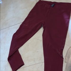 Burgundy stretch leggings (XL)
